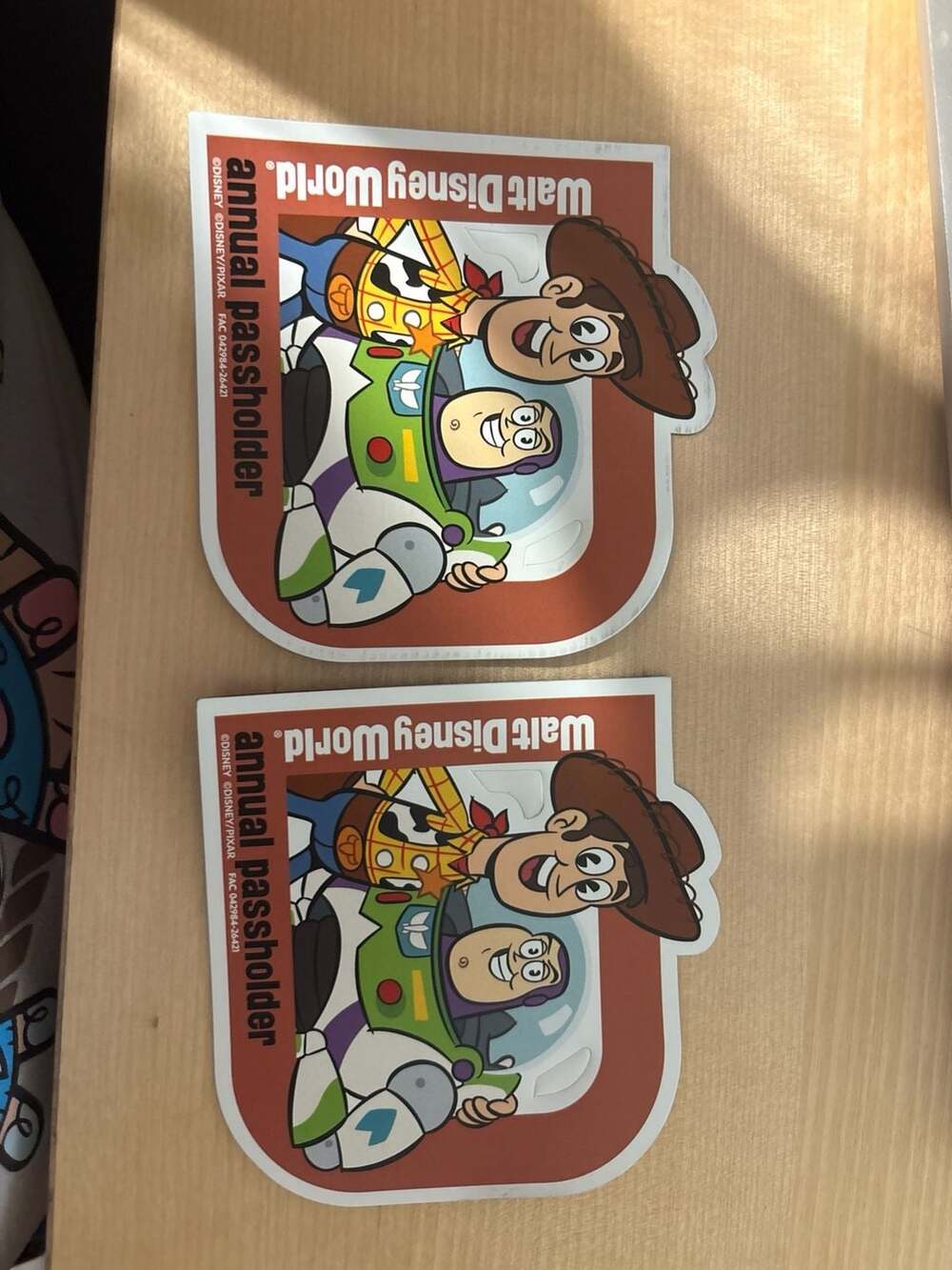 WDWAnnual Passholder Toy Story Woody & Buzz Lightyear Magnet set of 2